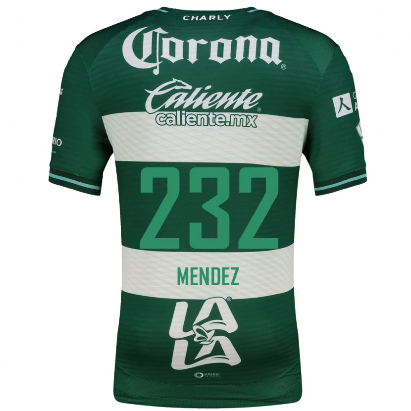 Danxen Hombre Camiseta José Méndez #232 Verde Blanco 1ª Equipación 2026/27 La Camisa