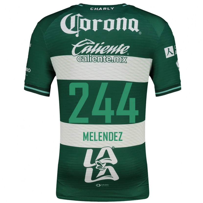 Danxen Hombre Camiseta Carlos Meléndez #244 Verde Blanco 1ª Equipación 2026/27 La Camisa