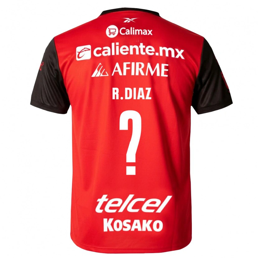 Danxen Hombre Camiseta Ricardo Díaz #0 Negro Rojo 1ª Equipación 2026/27 La Camisa