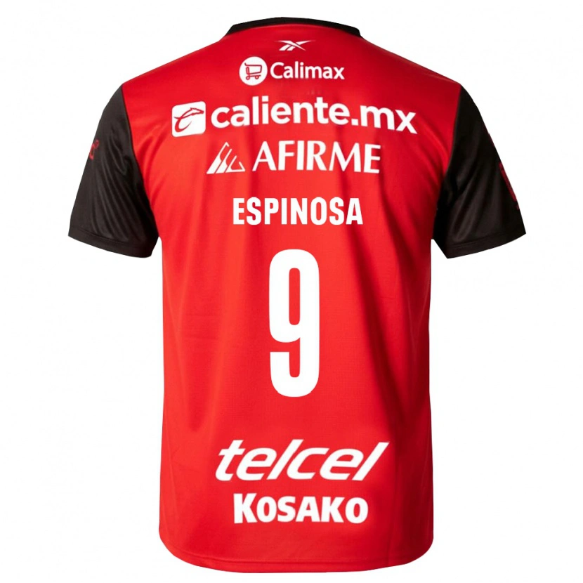 Danxen Hombre Camiseta Daniela Espinosa #9 Negro Rojo 1ª Equipación 2026/27 La Camisa