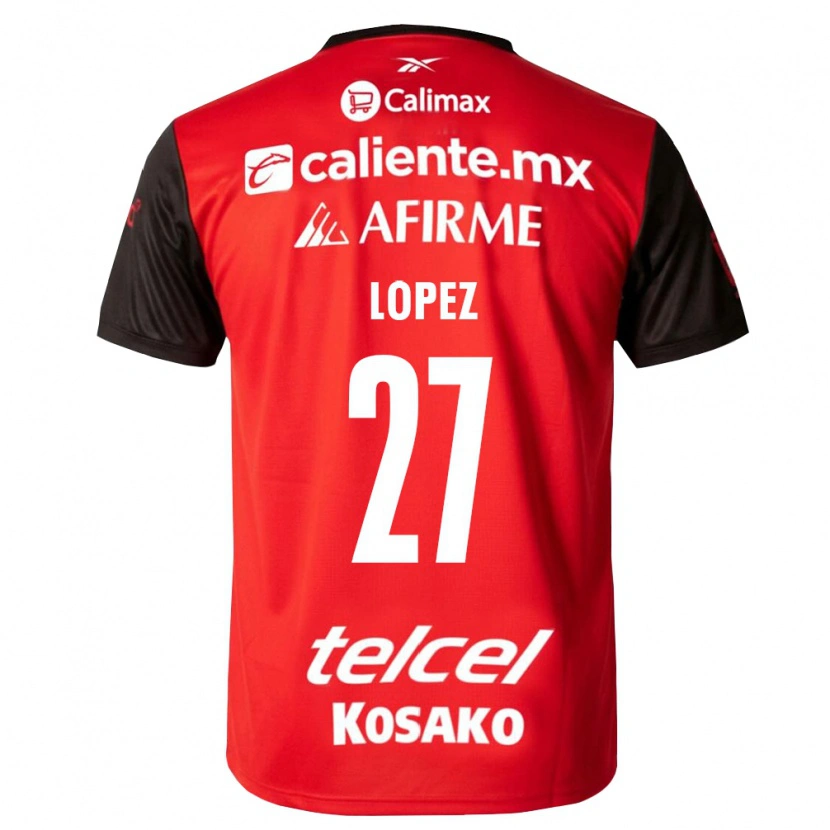 Danxen Hombre Camiseta Victoria Lopez #27 Negro Rojo 1ª Equipación 2026/27 La Camisa