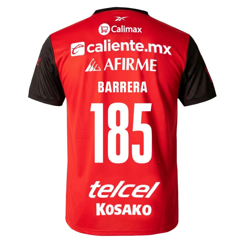Danxen Hombre Camiseta Geonathan Barrera #185 Negro Rojo 1ª Equipación 2026/27 La Camisa