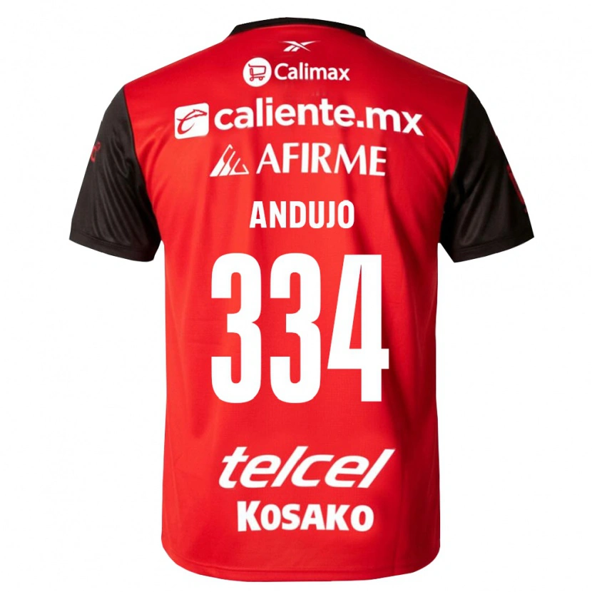 Danxen Hombre Camiseta Favio Andujo #334 Negro Rojo 1ª Equipación 2026/27 La Camisa