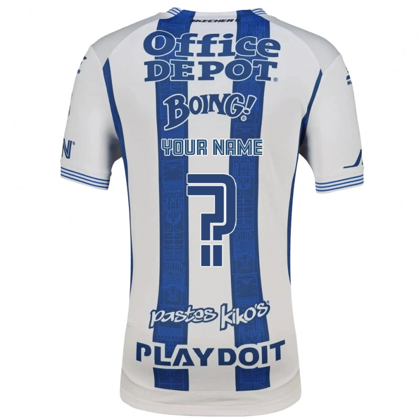 Danxen Hombre Camiseta Su Nombre #0 Blanco Azul Marino 1ª Equipación 2026/27 La Camisa