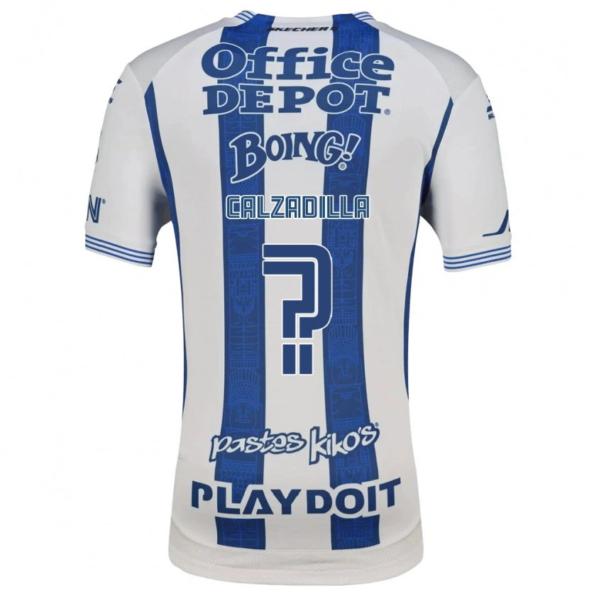 Danxen Hombre Camiseta Luis Calzadilla #0 Blanco Azul Marino 1ª Equipación 2026/27 La Camisa