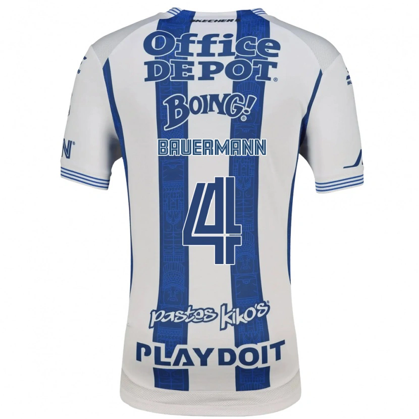 Danxen Hombre Camiseta Eduardo Bauermann #4 Blanco Azul Marino 1ª Equipación 2026/27 La Camisa