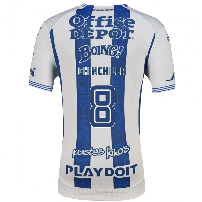 Danxen Hombre Camiseta Priscila Chinchilla #8 Blanco Azul Marino 1ª Equipación 2026/27 La Camisa