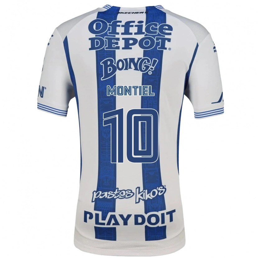 Danxen Hombre Camiseta Elías Montiel #10 Blanco Azul Marino 1ª Equipación 2026/27 La Camisa