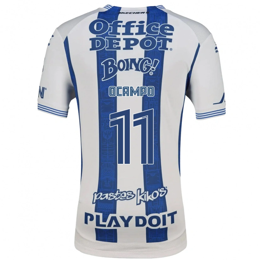 Danxen Hombre Camiseta Mónica Ocampo #11 Blanco Azul Marino 1ª Equipación 2026/27 La Camisa