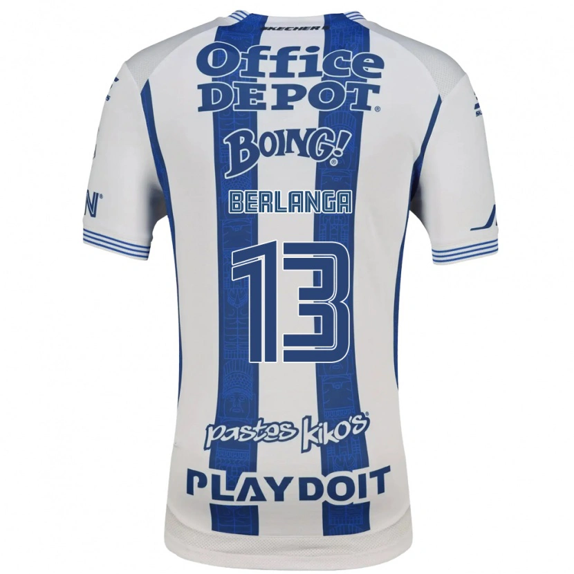 Danxen Hombre Camiseta Jorge Berlanga #13 Blanco Azul Marino 1ª Equipación 2026/27 La Camisa