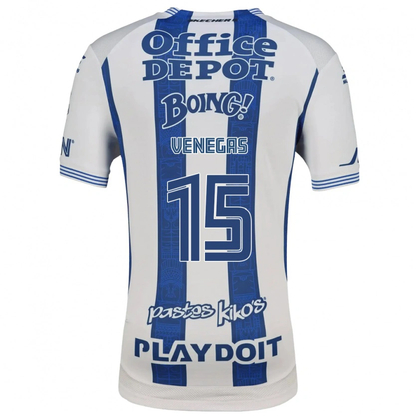 Danxen Hombre Camiseta Francisco Venegas #15 Blanco Azul Marino 1ª Equipación 2026/27 La Camisa