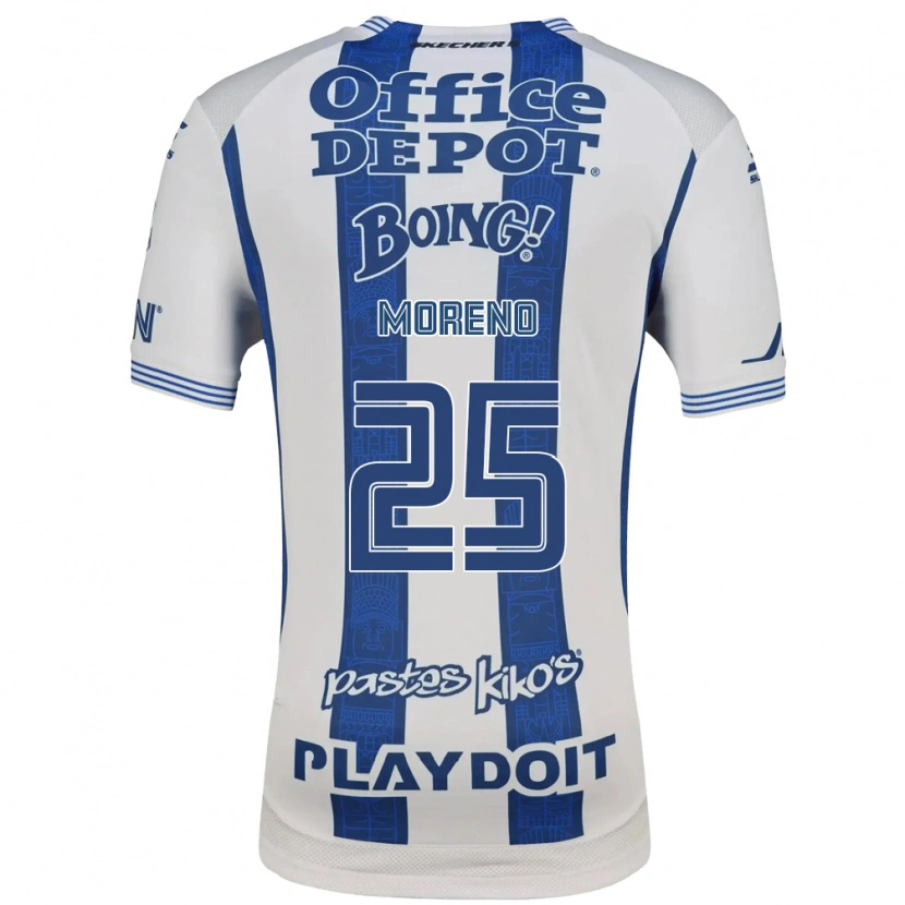 Danxen Hombre Camiseta Carlos Moreno #25 Blanco Azul Marino 1ª Equipación 2026/27 La Camisa