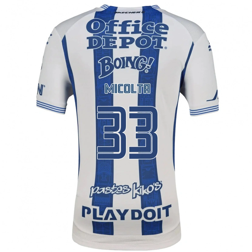 Danxen Hombre Camiseta Andrés Micolta #33 Blanco Azul Marino 1ª Equipación 2026/27 La Camisa