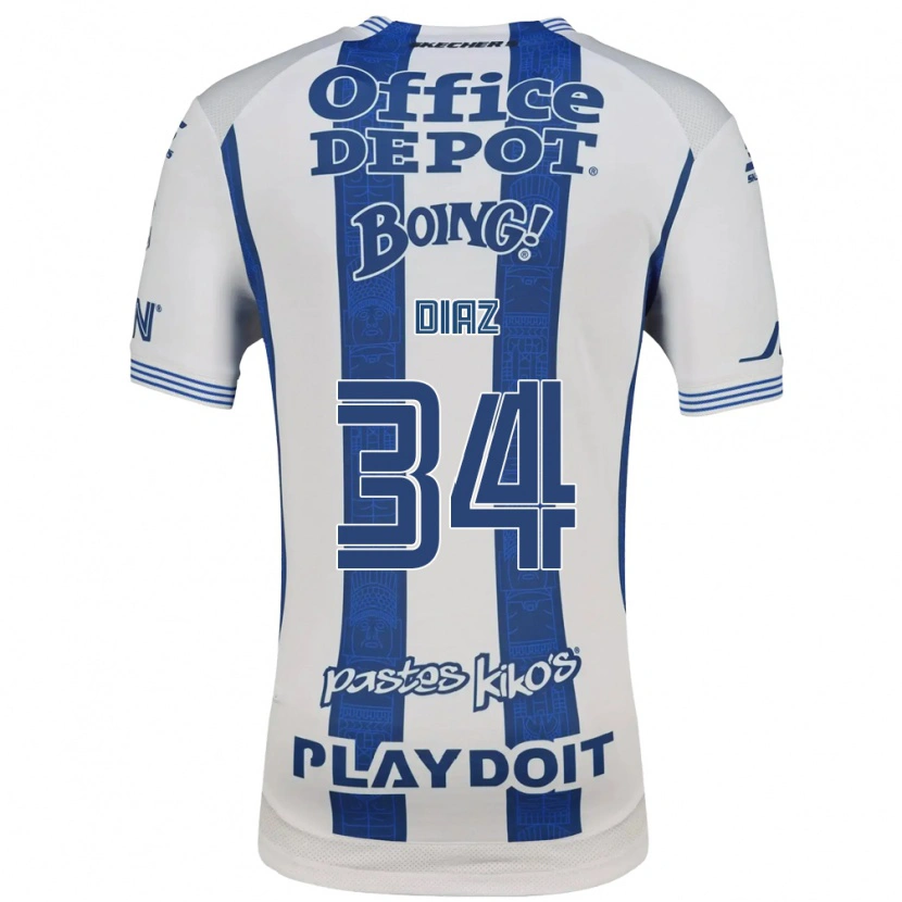 Danxen Hombre Camiseta Karen Díaz #34 Blanco Azul Marino 1ª Equipación 2026/27 La Camisa