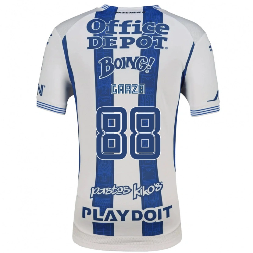 Danxen Hombre Camiseta Adrián Garza #88 Blanco Azul Marino 1ª Equipación 2026/27 La Camisa