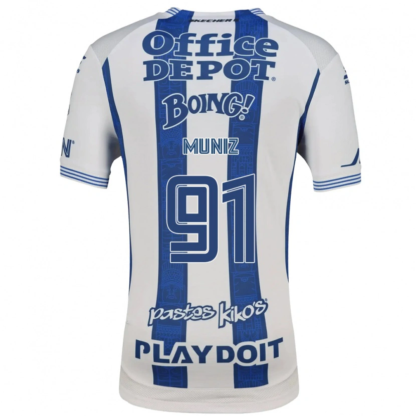 Danxen Hombre Camiseta Brandon Muñiz #91 Blanco Azul Marino 1ª Equipación 2026/27 La Camisa