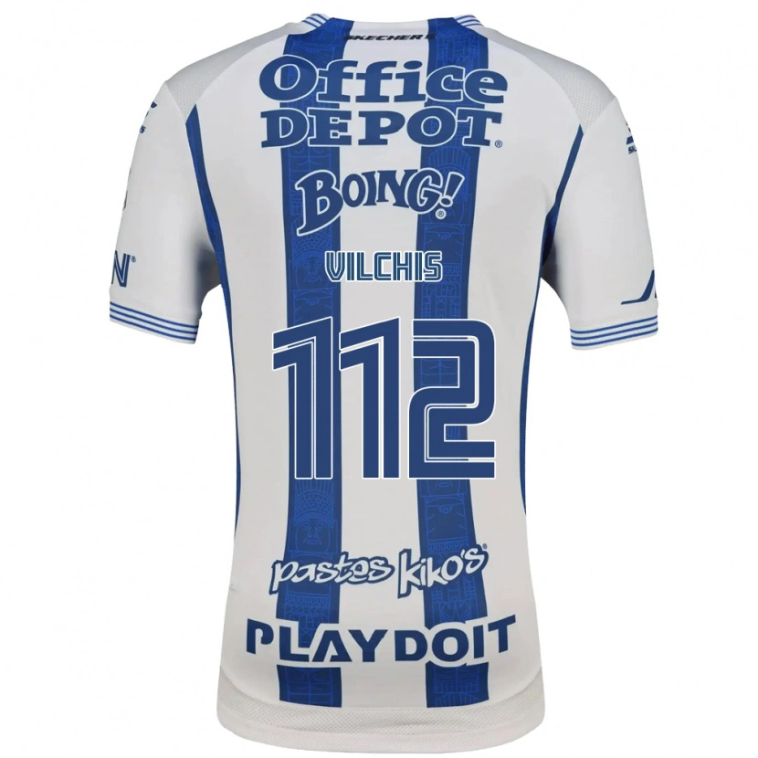 Danxen Hombre Camiseta Leonardo Vílchis #112 Blanco Azul Marino 1ª Equipación 2026/27 La Camisa