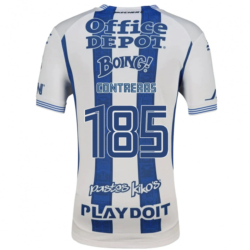 Danxen Hombre Camiseta Ari Contreras #185 Blanco Azul Marino 1ª Equipación 2026/27 La Camisa