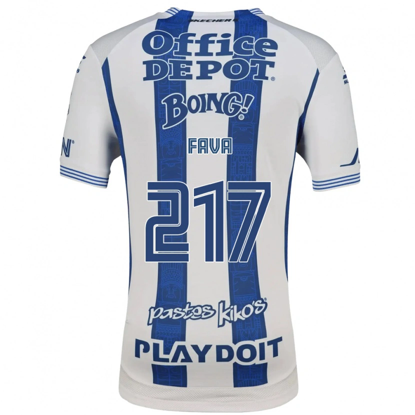 Danxen Hombre Camiseta Marco Fava #217 Blanco Azul Marino 1ª Equipación 2026/27 La Camisa