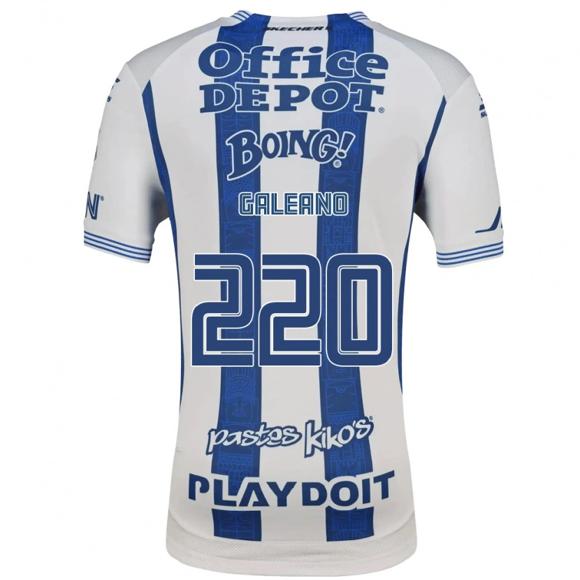 Danxen Hombre Camiseta Rony Galeano #220 Blanco Azul Marino 1ª Equipación 2026/27 La Camisa