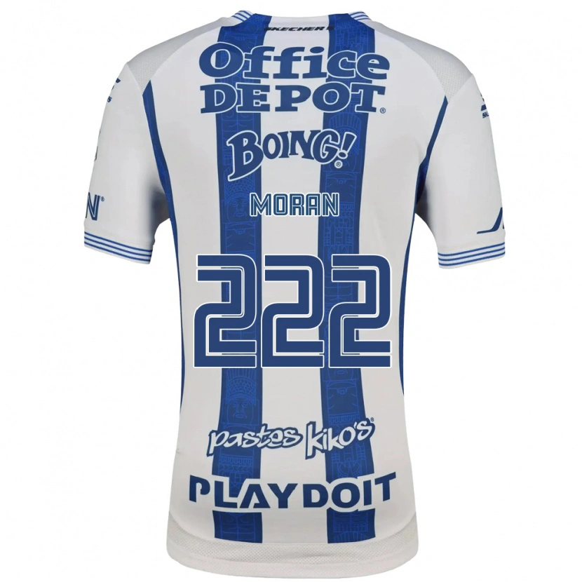 Danxen Hombre Camiseta Eber Moran #222 Blanco Azul Marino 1ª Equipación 2026/27 La Camisa