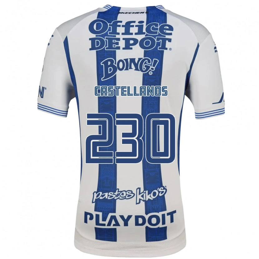 Danxen Hombre Camiseta Edson Castellanos #230 Blanco Azul Marino 1ª Equipación 2026/27 La Camisa