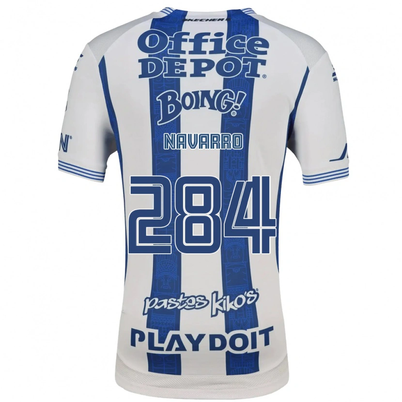 Danxen Hombre Camiseta José Navarro #284 Blanco Azul Marino 1ª Equipación 2026/27 La Camisa