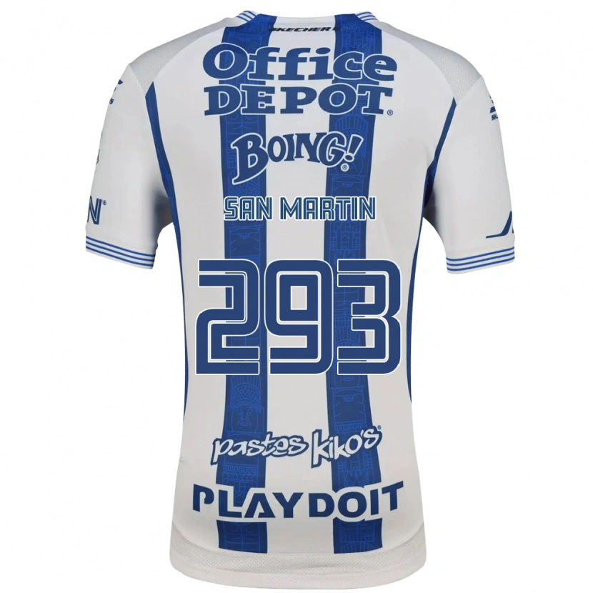 Danxen Hombre Camiseta Uziel San Martín #293 Blanco Azul Marino 1ª Equipación 2026/27 La Camisa