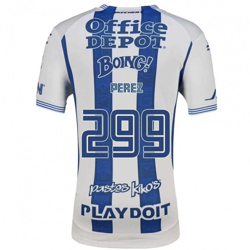 Danxen Hombre Camiseta Santiago Pérez #299 Blanco Azul Marino 1ª Equipación 2026/27 La Camisa
