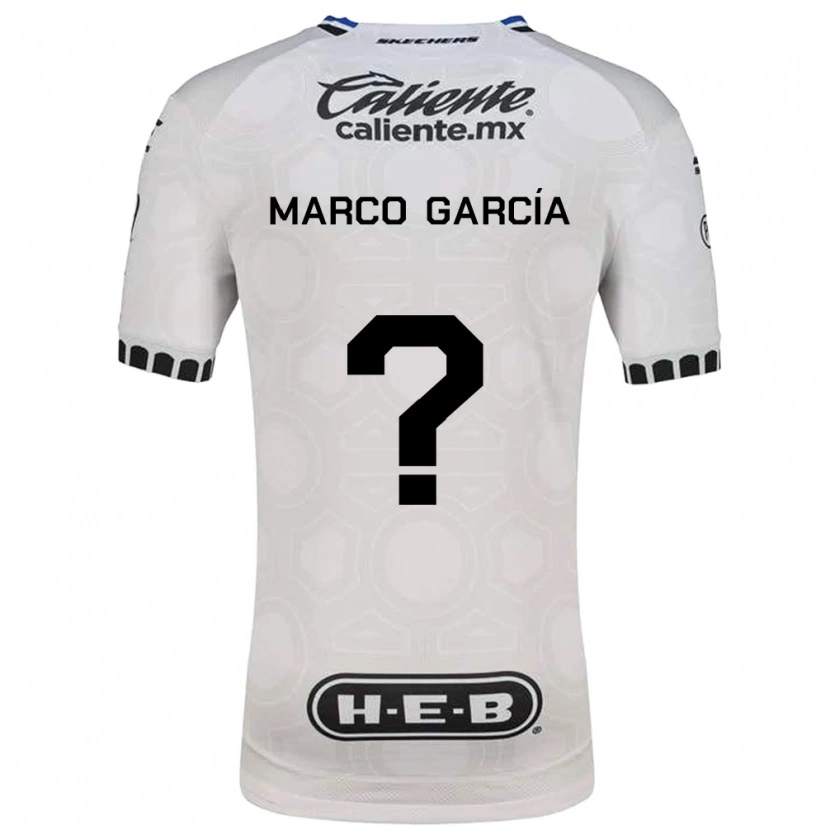 Danxen Hombre Camiseta Marco Garcia #0 Blanco Negro Azul 1ª Equipación 2026/27 La Camisa