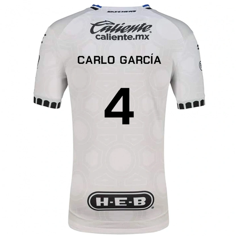 Danxen Hombre Camiseta Carlo García #4 Blanco Negro Azul 1ª Equipación 2026/27 La Camisa