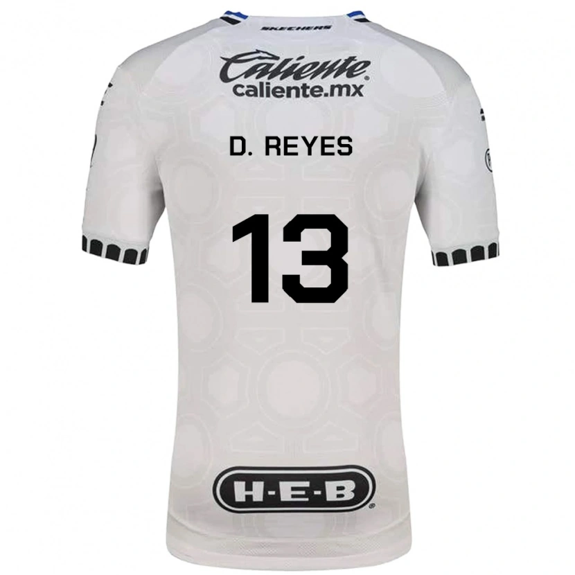 Danxen Hombre Camiseta Diego Reyes #13 Blanco Negro Azul 1ª Equipación 2026/27 La Camisa