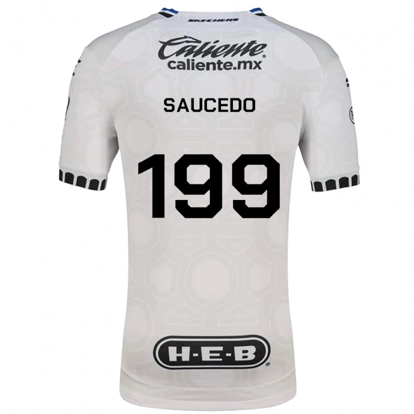 Danxen Hombre Camiseta Christian Saucedo #199 Blanco Negro Azul 1ª Equipación 2026/27 La Camisa