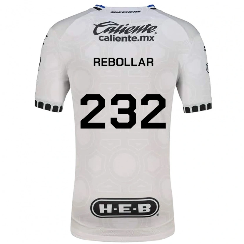 Danxen Hombre Camiseta Jonathan Rebollar #232 Blanco Negro Azul 1ª Equipación 2026/27 La Camisa