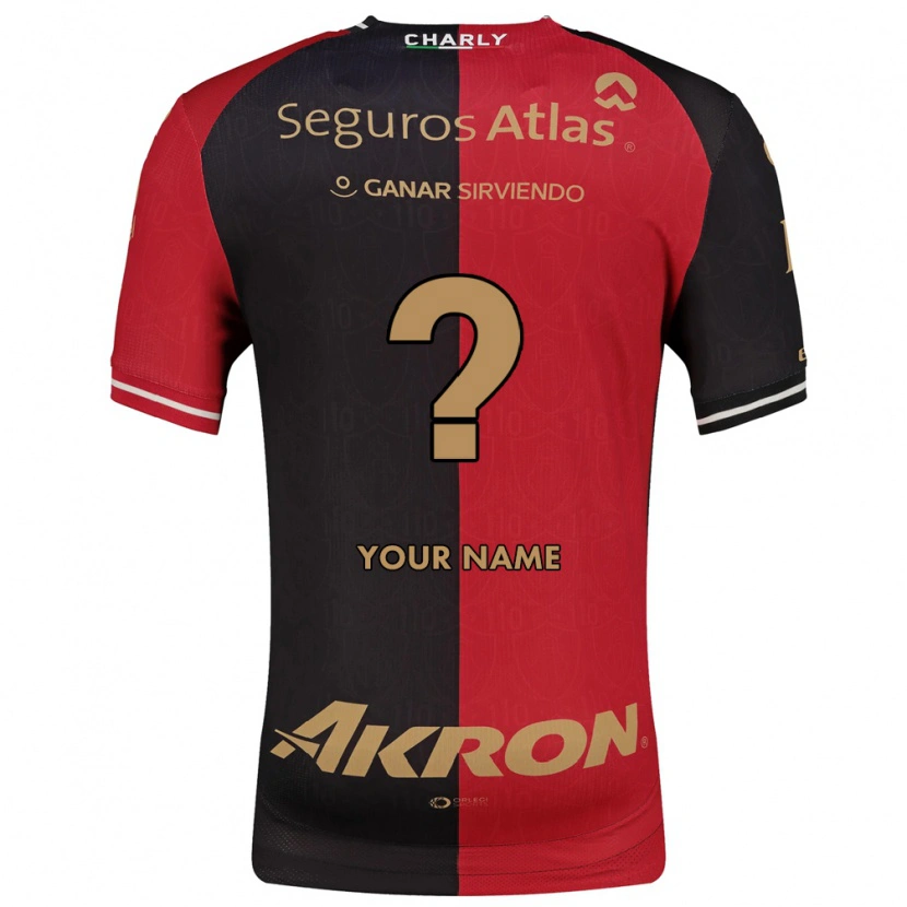 Danxen Hombre Camiseta Su Nombre #0 Rojo Negro Marrón 1ª Equipación 2026/27 La Camisa