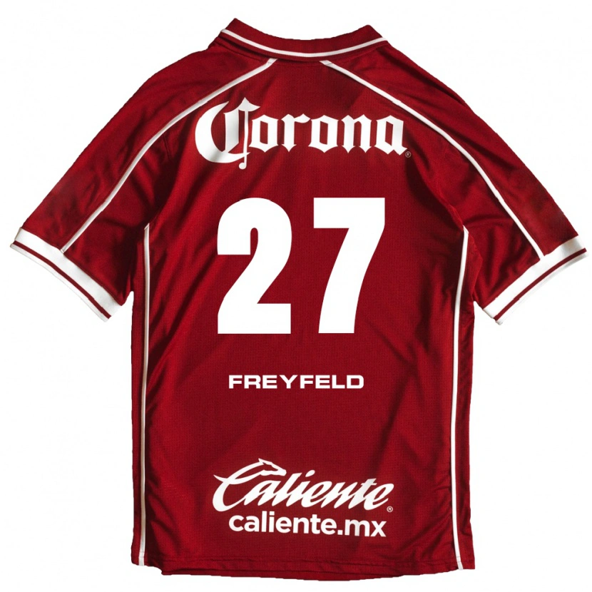 Danxen Hombre Camiseta Emiliano Freyfeld #27 Blanco Rojo 1ª Equipación 2026/27 La Camisa