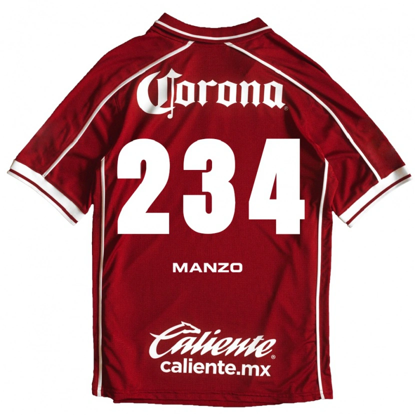 Danxen Hombre Camiseta Sergio Manzo #234 Blanco Rojo 1ª Equipación 2026/27 La Camisa