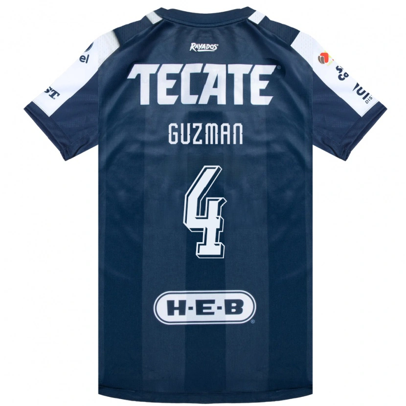 Danxen Hombre Camiseta Víctor Guzmán #4 Azul Tinta Blanco Rojo 1ª Equipación 2026/27 La Camisa