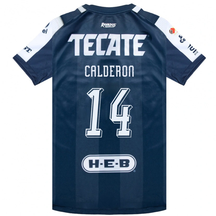 Danxen Hombre Camiseta Alejandra Calderon #14 Azul Tinta Blanco Rojo 1ª Equipación 2026/27 La Camisa