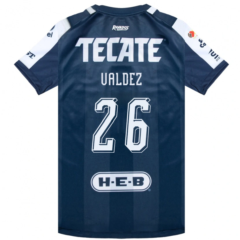 Danxen Hombre Camiseta Valeria Valdez #26 Azul Tinta Blanco Rojo 1ª Equipación 2026/27 La Camisa