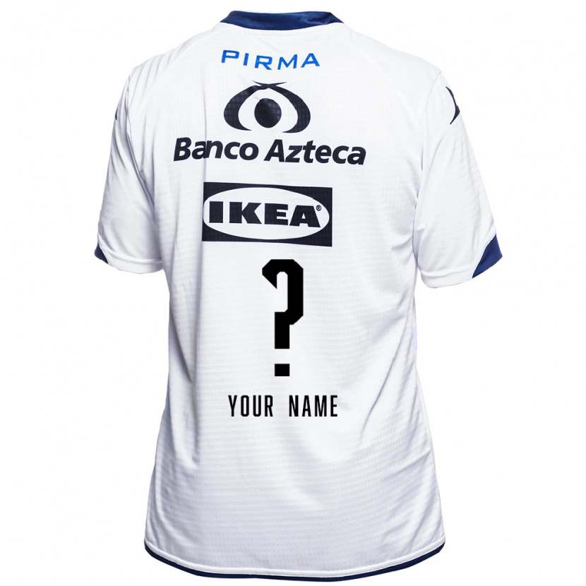Danxen Hombre Camiseta Su Nombre #0 Blanco Negro Azul 1ª Equipación 2026/27 La Camisa