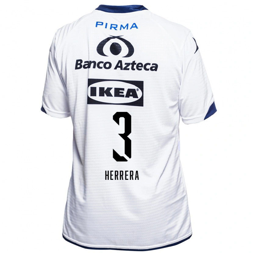 Danxen Hombre Camiseta Alberto Herrera #3 Blanco Negro Azul 1ª Equipación 2026/27 La Camisa