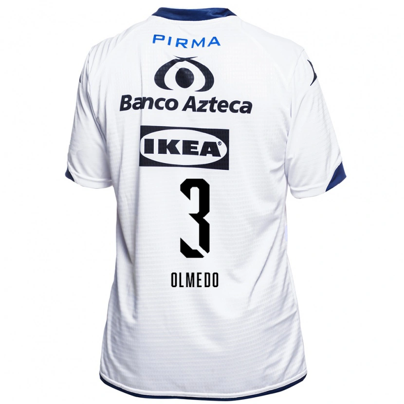 Danxen Hombre Camiseta Sebastián Olmedo #3 Blanco Negro Azul 1ª Equipación 2026/27 La Camisa