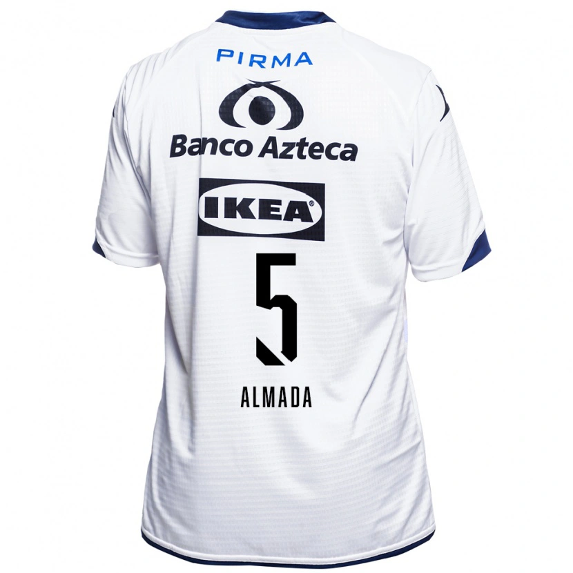 Danxen Hombre Camiseta Facundo Almada #5 Blanco Negro Azul 1ª Equipación 2026/27 La Camisa