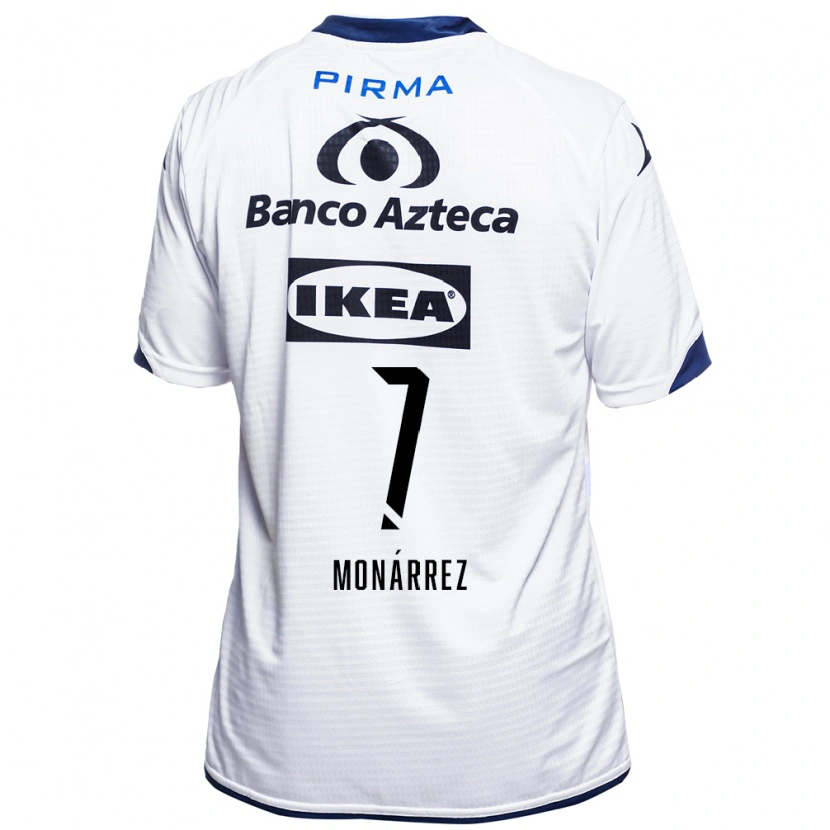 Danxen Hombre Camiseta Fernando Monárrez #7 Blanco Negro Azul 1ª Equipación 2026/27 La Camisa
