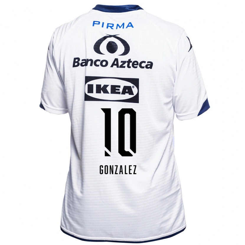 Danxen Hombre Camiseta Jair Gonzalez #10 Blanco Negro Azul 1ª Equipación 2026/27 La Camisa