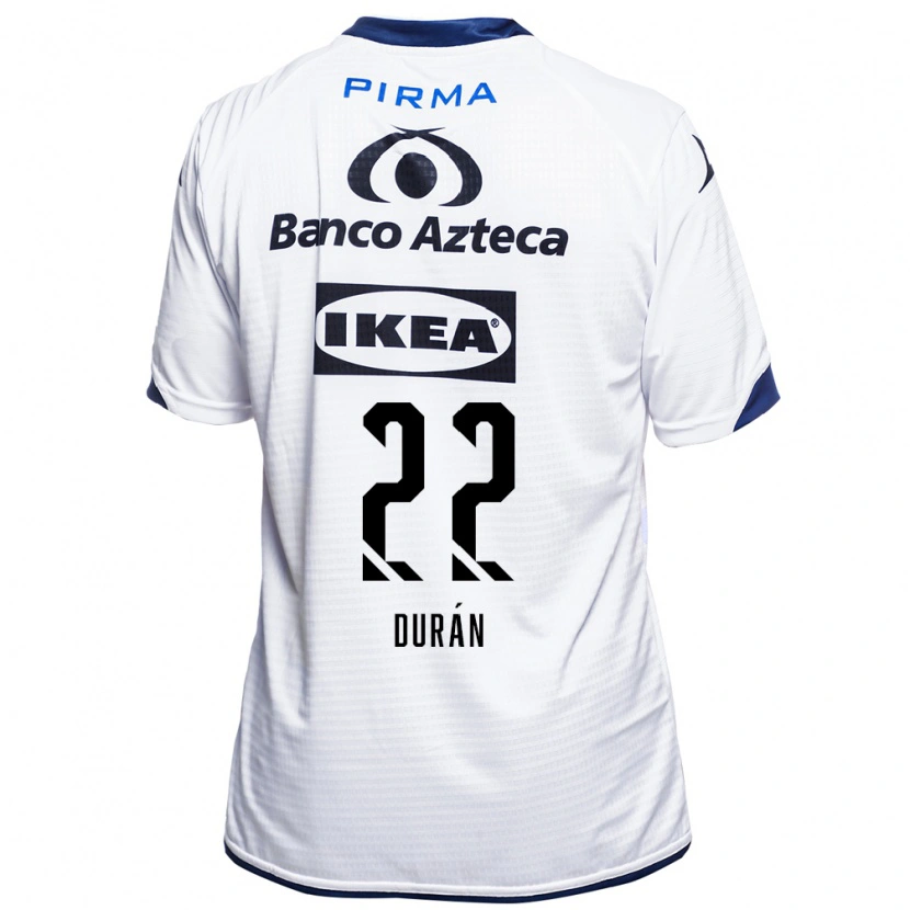Danxen Hombre Camiseta Rafael Durán #22 Blanco Negro Azul 1ª Equipación 2026/27 La Camisa