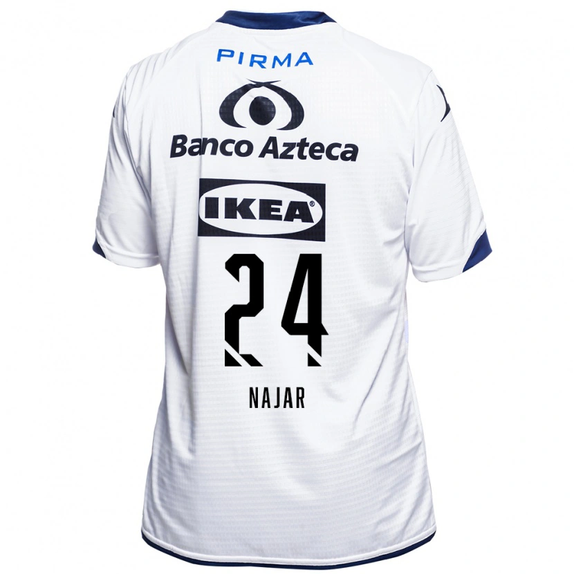 Danxen Hombre Camiseta Ivonne Najar #24 Blanco Negro Azul 1ª Equipación 2026/27 La Camisa