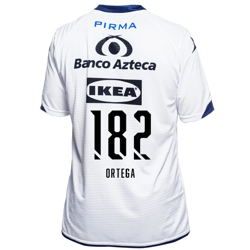 Danxen Hombre Camiseta Yael Ortega #182 Blanco Negro Azul 1ª Equipación 2026/27 La Camisa