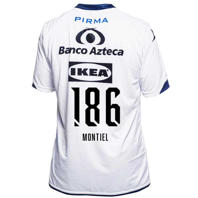 Danxen Hombre Camiseta Santiago Montiel #186 Blanco Negro Azul 1ª Equipación 2026/27 La Camisa